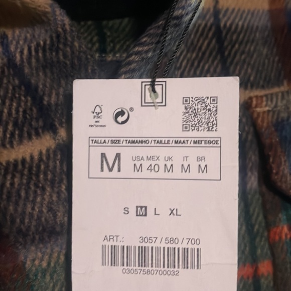 ❌SOLD❌🥰🥰ZARA Plaid Overshirt🥰🥰 - Picture 6 of 10